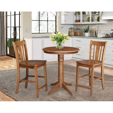 Solid wood pub table and chairs hot sale